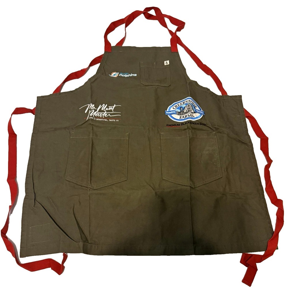 Hedley & Bennett Cross back Chef's Apron Professional Apron - Green/Red